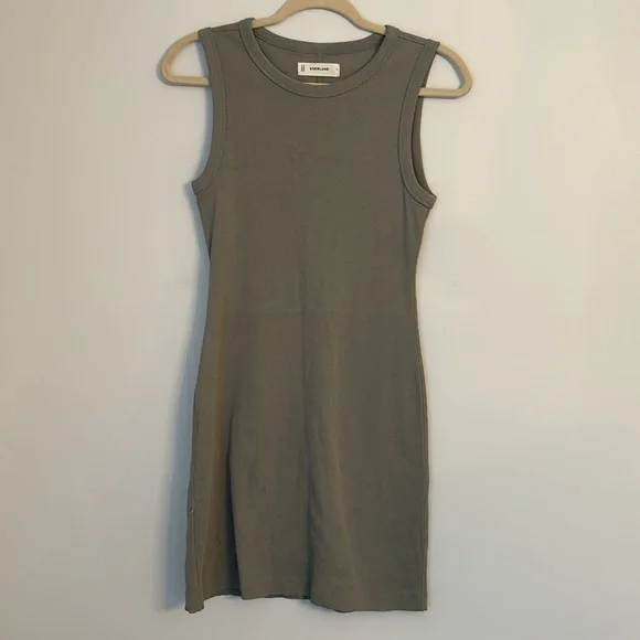open lace back dress Everlane The Ribbed Mini Dress